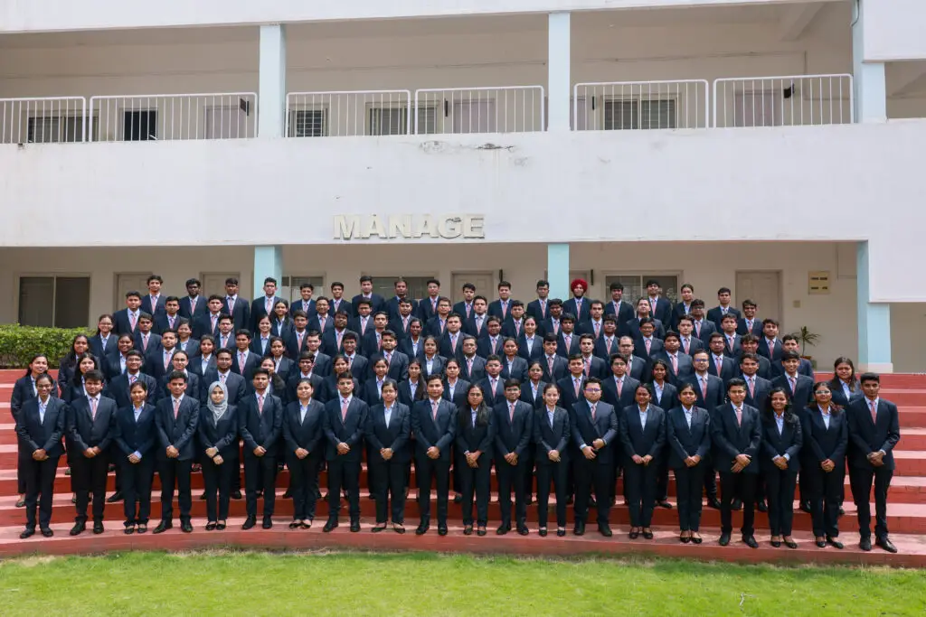 PGDM ABM 2026–28 batch students at MANAGE Hyderabad campus during academic session